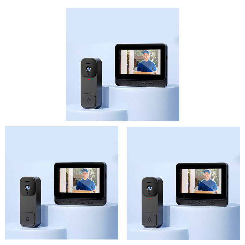 ⏰Smart Video Doorbell with 4.3" Display – Two-Way Audio, Night Vision, Wide Angle