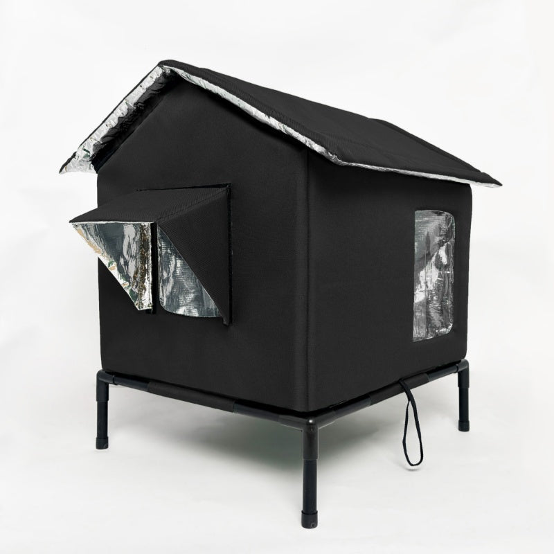 🏠 LIMITED-TIME 50% OFF! 🐈Elevated Insulated Outdoor Cat House – Weather-Resistant Shelter with Thermal Lining & Raised Stand
