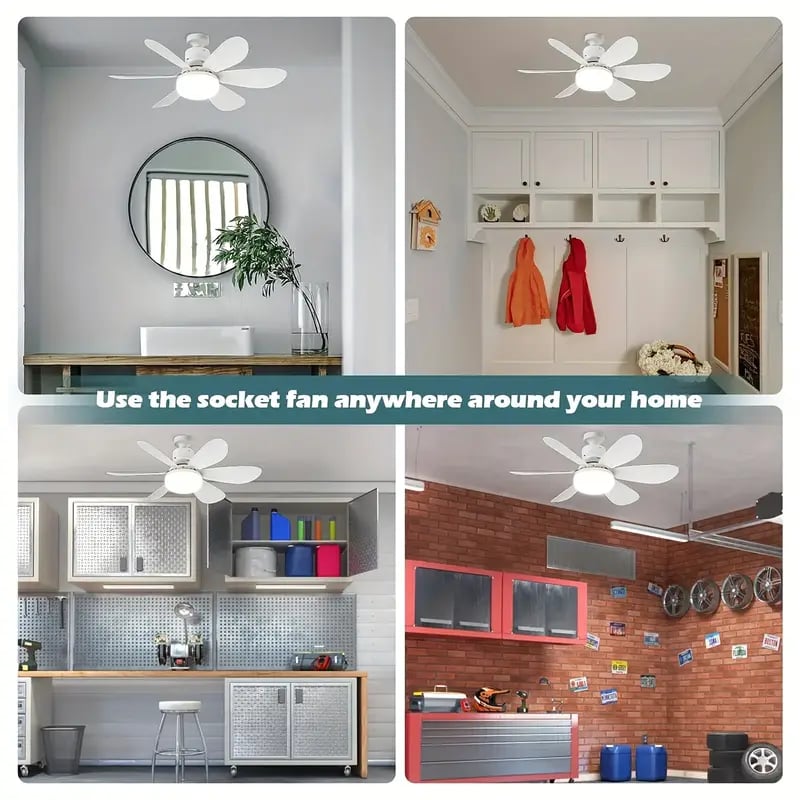 🔥sale 60%OFF-🎁2-IN-1 PORTABLE CEILING FAN & LIGHT with Remote Control