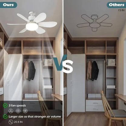🔥sale 60%OFF-🎁2-IN-1 PORTABLE CEILING FAN & LIGHT with Remote Control