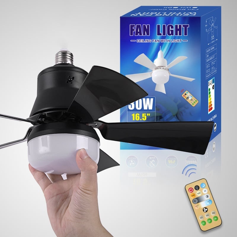 🔥sale 60%OFF-🎁2-IN-1 PORTABLE CEILING FAN & LIGHT with Remote Control