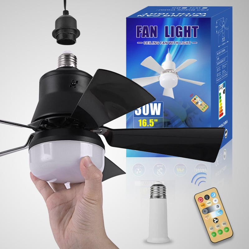 🔥sale 60%OFF-🎁2-IN-1 PORTABLE CEILING FAN & LIGHT with Remote Control