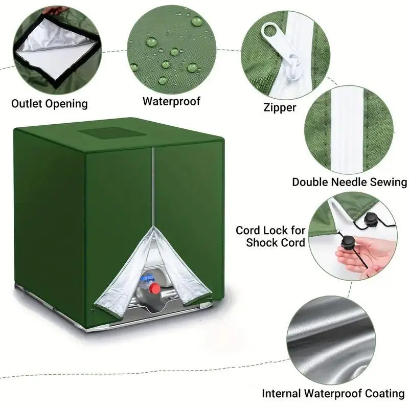 🎃Halloween Deal 50% OFF!🛡️1000L IBC Tank Cover – 210D Oxford UV & Weather Protection