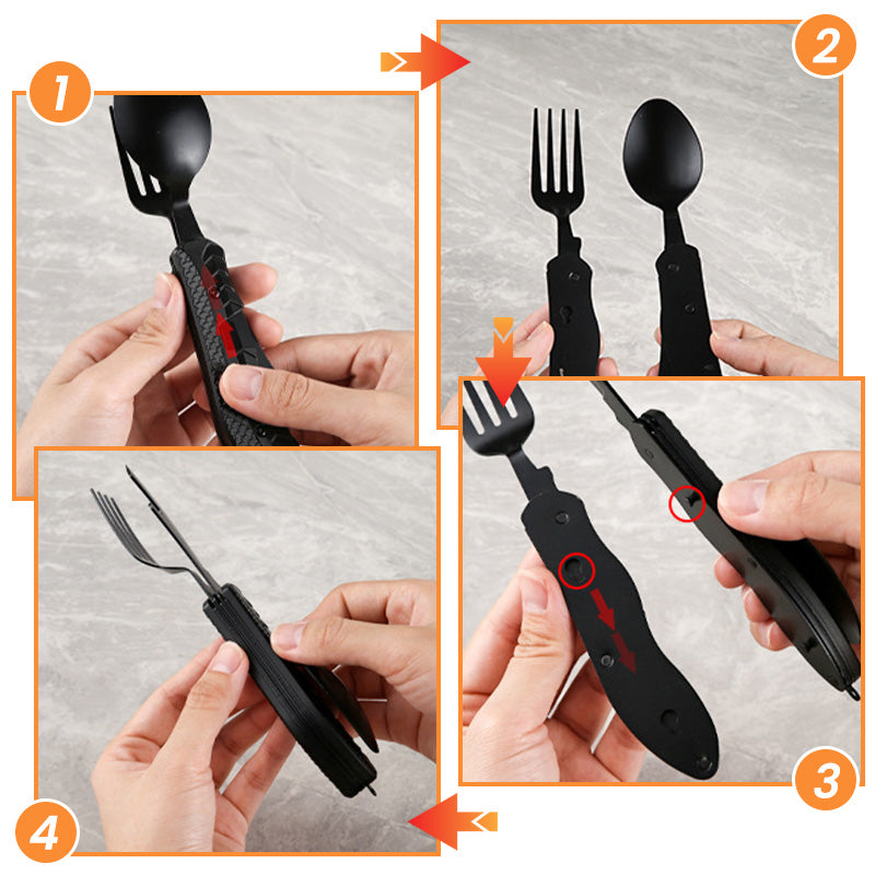 🔥50% OFF!!🔥4-In-1 Outdoor Folding Multifunctional Tableware