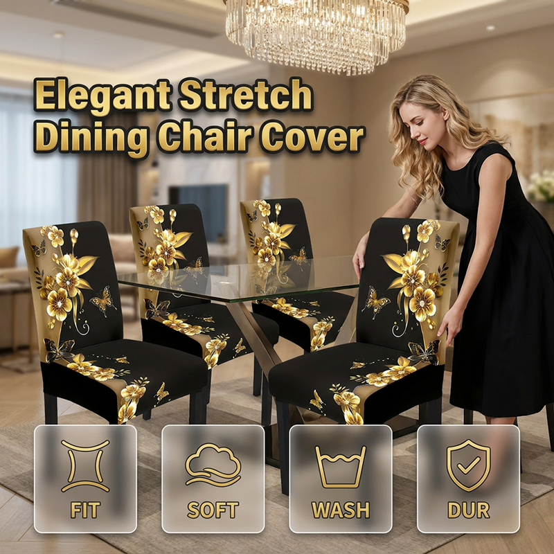 🪑 Stretch Dining Chair Covers – Instant Chair Makeover