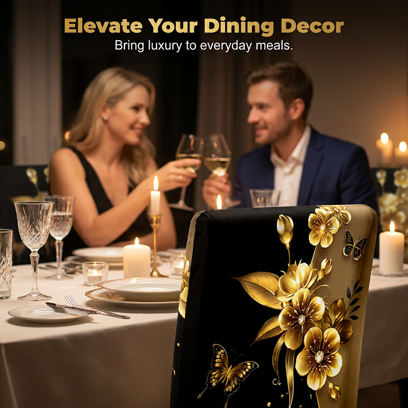 🪑 Stretch Dining Chair Covers – Instant Chair Makeover
