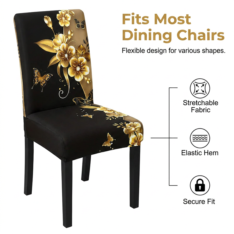 🪑 Stretch Dining Chair Covers – Instant Chair Makeover