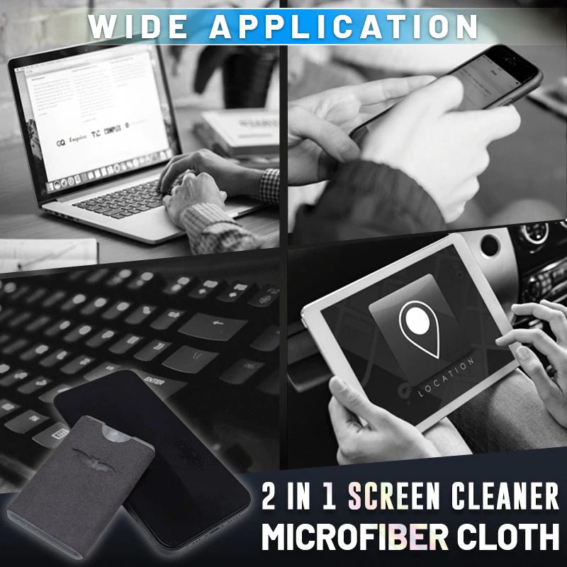 📢📢BUY 1  GET 1 FREE !! ⏰2-in-1 Screen Cleaner & Microfiber Cloth: Spray & Wipe, No Residue, Portable