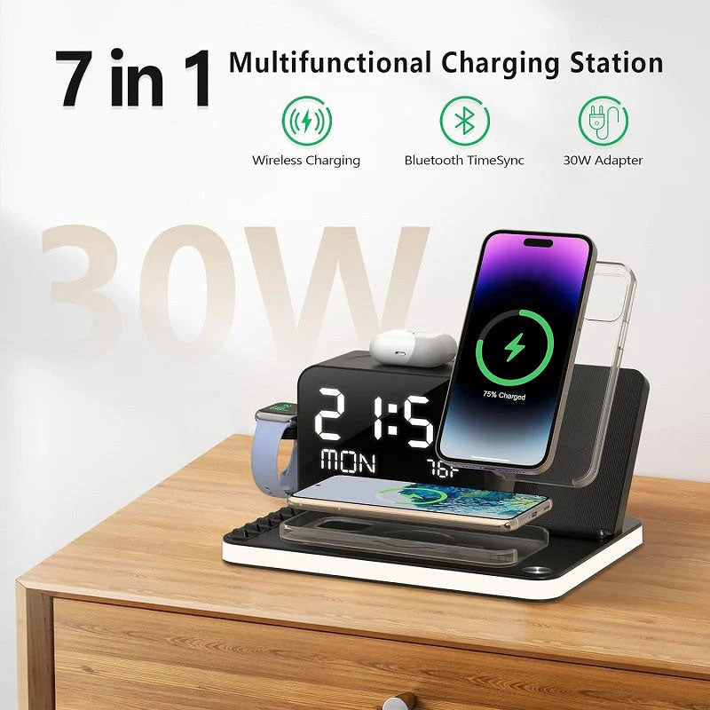 🔋 Charge Everything at Once – 7-in-1 Wireless Charging Station for iPhone, Watch & Earbuds. 50% Off. UK Stock