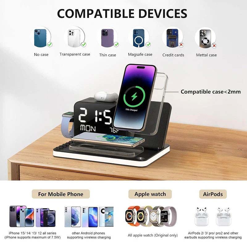 🔋 Charge Everything at Once – 7-in-1 Wireless Charging Station for iPhone, Watch & Earbuds. 50% Off. UK Stock