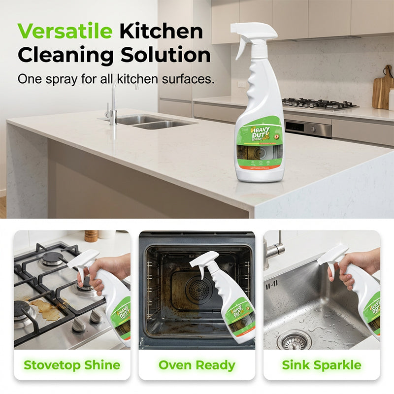 🏆 Heavy-Duty Kitchen Degreaser Spray – Fast Grease Remover 🍑