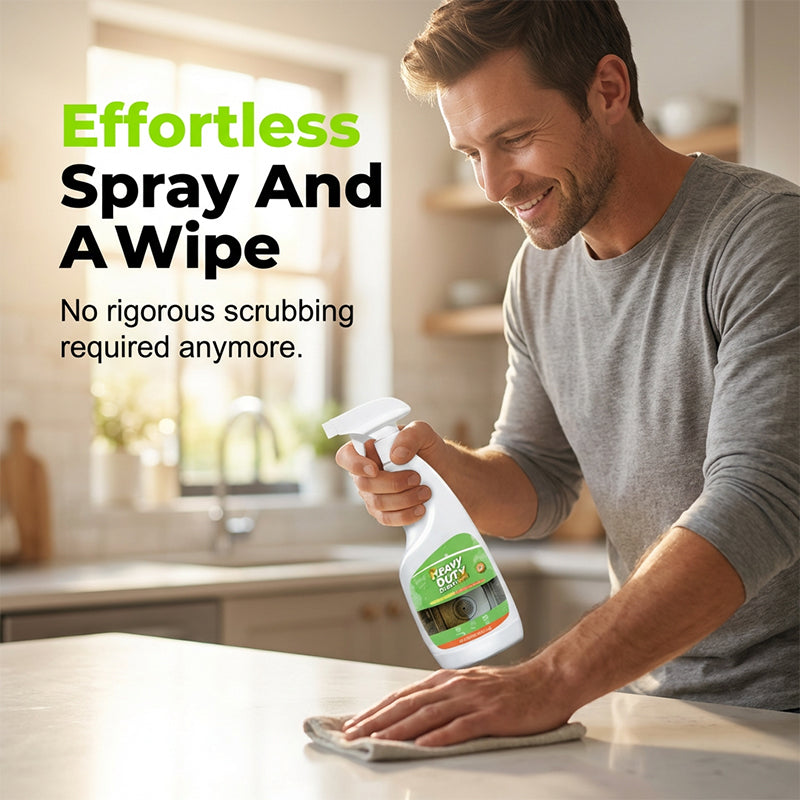 🏆 Heavy-Duty Kitchen Degreaser Spray – Fast Grease Remover 🍑