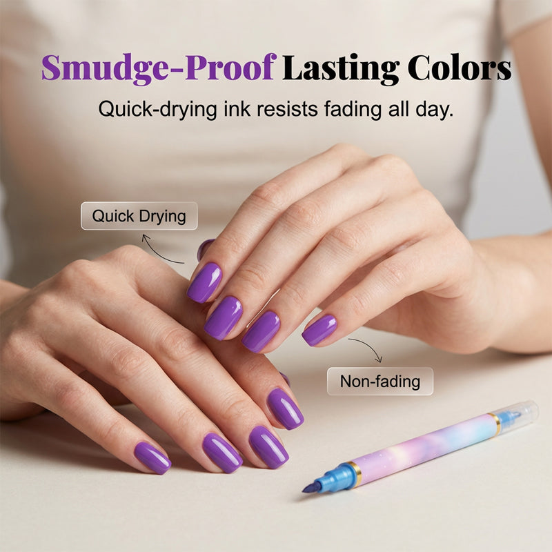 10-Color Dual-Tip Nail Art Marker Pen Set