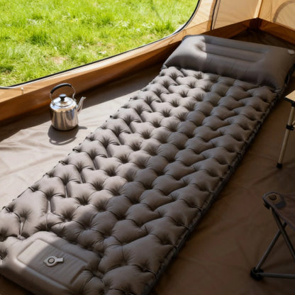 🍃 PROMO EXCEPTIONAL 50% OFF ! 🛏️ Matelas Gonflable Portable Léger – Pompe Intégrée au Pied, Oreiller Inclus & 10 cm d’Épaisseur – Confort Optimal pour le Camping et les Voyages ✅🎒
