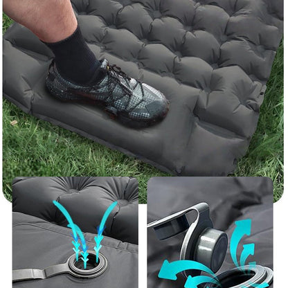 🍃 PROMO EXCEPTIONAL 50% OFF ! 🛏️ Matelas Gonflable Portable Léger – Pompe Intégrée au Pied, Oreiller Inclus & 10 cm d’Épaisseur – Confort Optimal pour le Camping et les Voyages ✅🎒