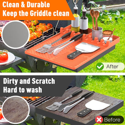 🌞Summer Sale 50% OFF🔥Silicone Grill Tools Mat with Drip Pad