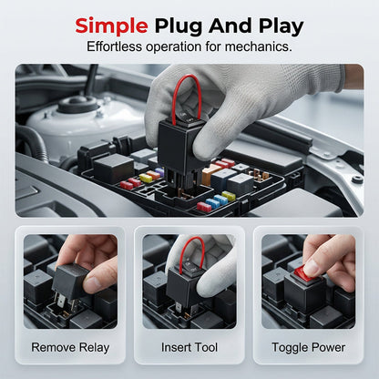 🔧 Automotive Relay Tester & Bypass Jumper Kit – 20A 12V Circuit Test Switch for Fuel Pumps, Fans & Motors