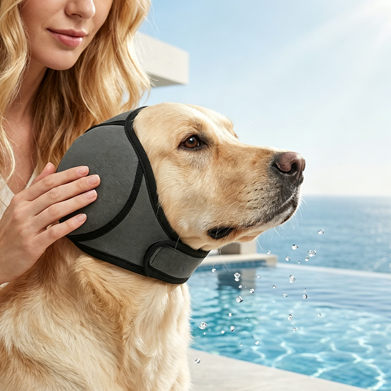 🐶No-Stress Waterproof Dog Ear Muff | Instantly Calm Anxious Dogs, Noise Cancelling Ear Cover for Fireworks & Thunder