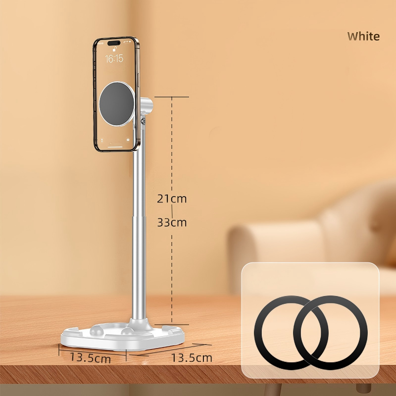 Magnetic Overhead Phone Stand – 360° Rotation, Height Adjustable for Cooking & Crafting Videos