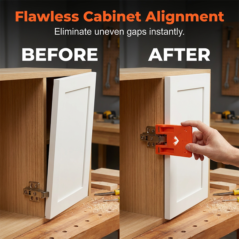 🔧 LIMITED-TIME 50% OFF! ✨ Cabinet Door Hinge Drilling Guide – Magnetic Clamp, Precise Alignment, 35mm 🪚