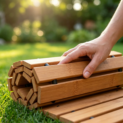 🏆LAST DAY SALE 50% OFF🔥Roll-Out Wooden Garden Pathway