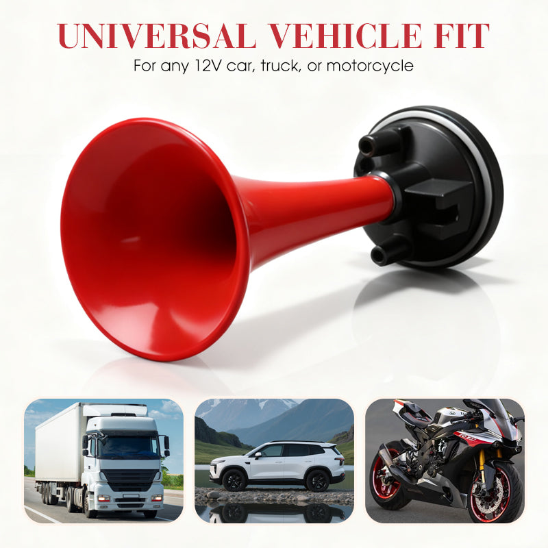 📣🚗 Universal 12V Dual Trumpet Air Horn Kit – Loud Dual-Tone Sound Upgrade