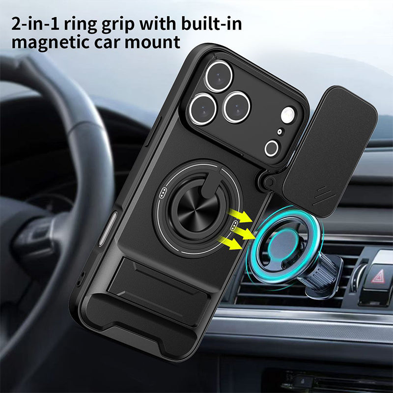 4-in-1 Military-Grade Case – Camera Slider & MagSafe Ring 🛡️📷🔄🧲