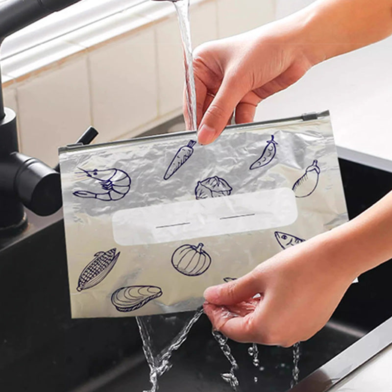 🌿 Ditch the Plastic! Reusable Aluminum Foil Bags – Eco-Friendly Food Storage. ♻️