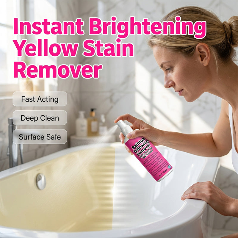 🥳2026 HOT SALE🥳💞50K+ SOLD!🛁💧 50% OFF! Bathtub Yellow Stain Remover – Instantly brightens aged plastics & acrylics. Fast‑acting, no scrubbing. Restore like‑new shine! ✨🧽