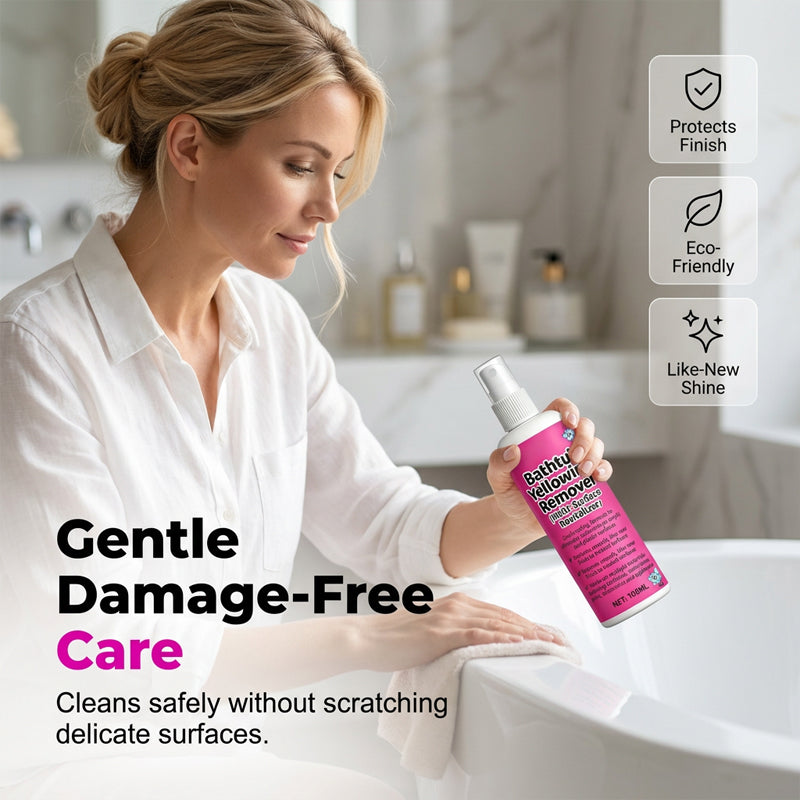 🥳2026 HOT SALE🥳💞50K+ SOLD!🛁💧 50% OFF! Bathtub Yellow Stain Remover – Instantly brightens aged plastics & acrylics. Fast‑acting, no scrubbing. Restore like‑new shine! ✨🧽