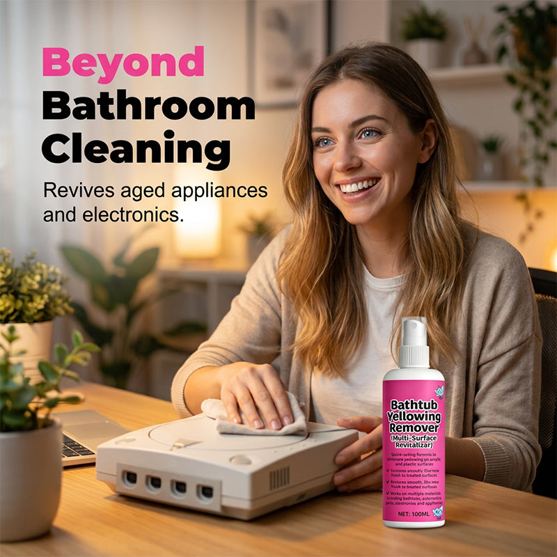 🥳2026 HOT SALE🥳💞50K+ SOLD!🛁💧 50% OFF! Bathtub Yellow Stain Remover – Instantly brightens aged plastics & acrylics. Fast‑acting, no scrubbing. Restore like‑new shine! ✨🧽