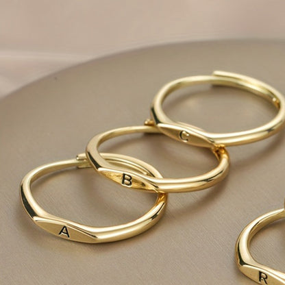 Minimalist Initial Ring for Everyday Elegance