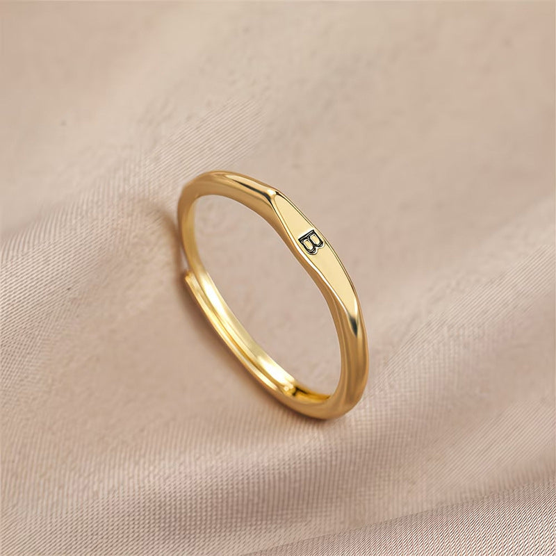 Minimalist Initial Ring for Everyday Elegance