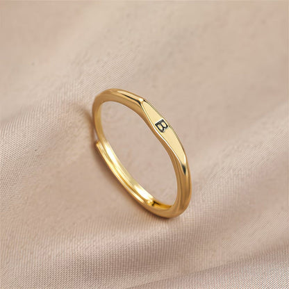 Minimalist Initial Ring for Everyday Elegance