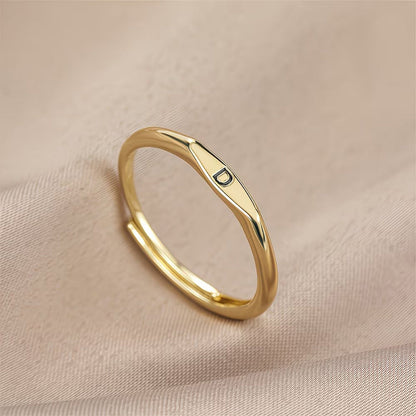 Minimalist Initial Ring for Everyday Elegance