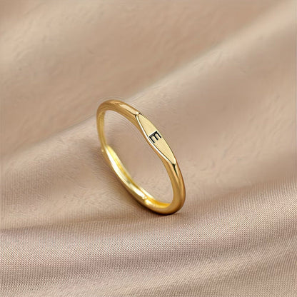 Minimalist Initial Ring for Everyday Elegance