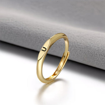 Minimalist Initial Ring for Everyday Elegance
