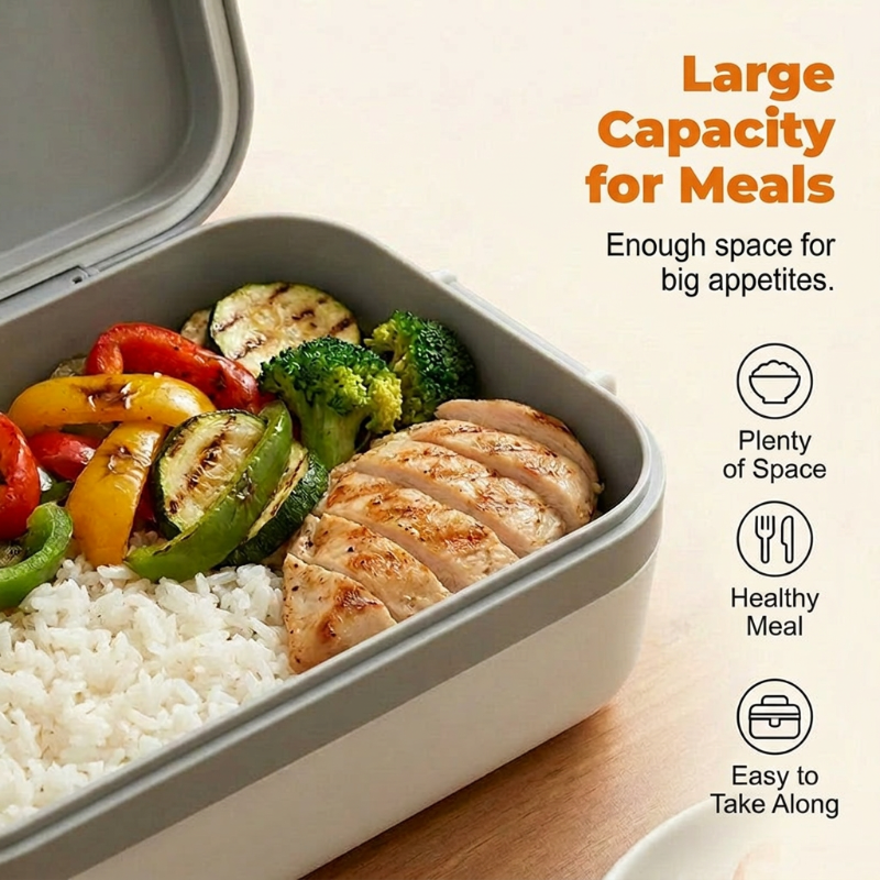 📢📢50% off now！🍱⚡ Portable electric lunch box with self-heating 🔋🌡️