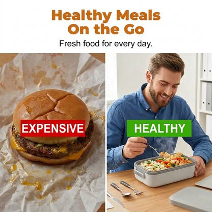📢📢50% off now！🍱⚡ Portable electric lunch box with self-heating 🔋🌡️