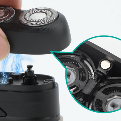 🪒⚡ Dual-head electric shaver – waterproof, USB-charging, perfect for travel!