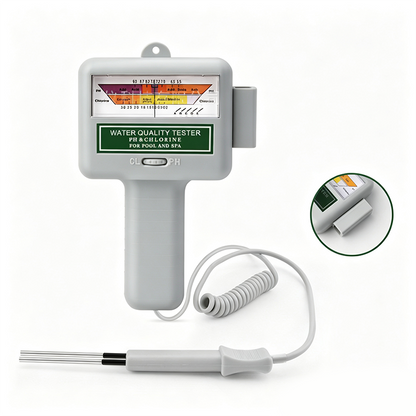 💧pH & Chlorine Tester – Dual Probes, Retractable Cord, portable, for Pools and Spas