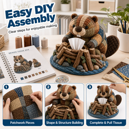 Cute Little Animals DIY Tissue Box Material Kit
