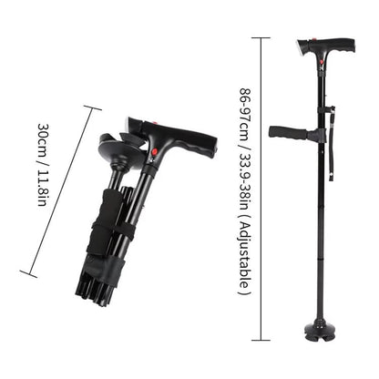 📢50% Off Now！🦯 Multifunctional Folding Cane – Safe Steps, Day & Night ⏰