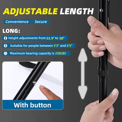 📢50% Off Now！🦯 Multifunctional Folding Cane – Safe Steps, Day & Night ⏰