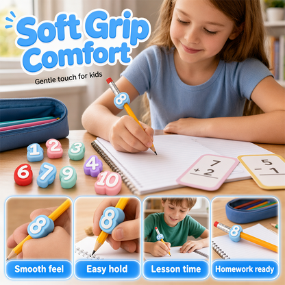 Numbered Pencil Toppers Set