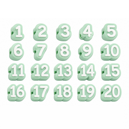 Numbered Pencil Toppers Set
