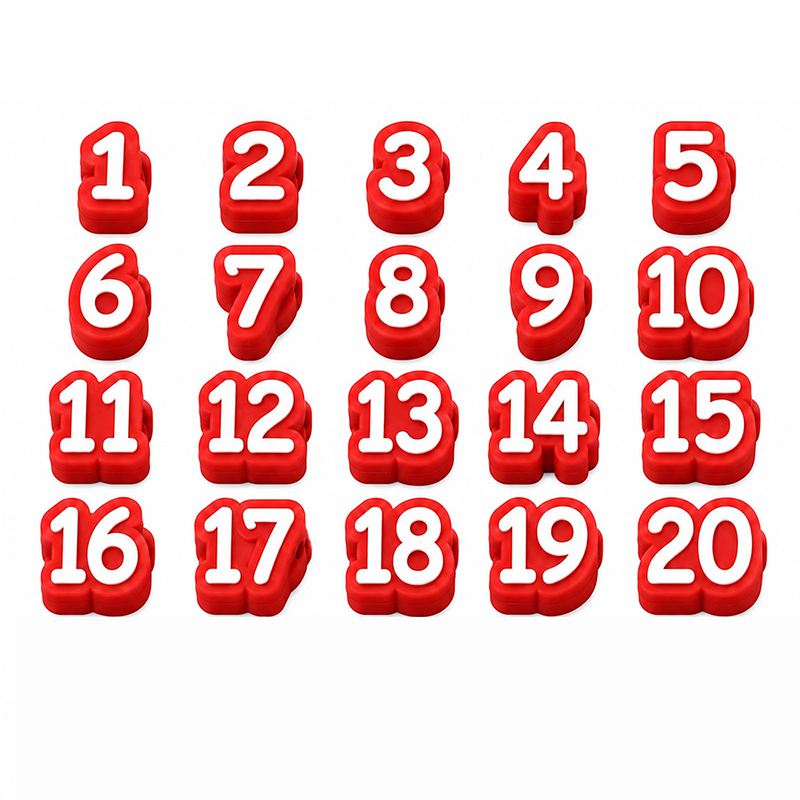 Numbered Pencil Toppers Set