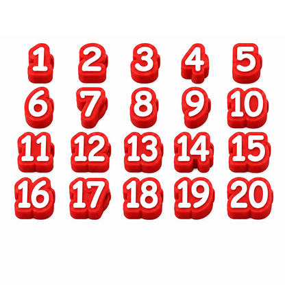 Numbered Pencil Toppers Set