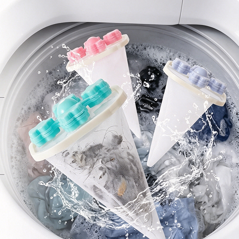 Floating Lint & Pet Hair Catcher for Washing Machines 🧺✨ – Reusable Laundry Debris Filter for Cleaner Clothes