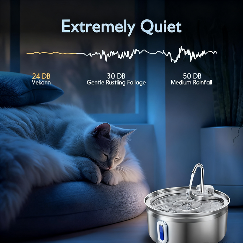 💥【50% OFF】🔥 Stainless Steel Pet Water Fountain | 3 Water Flows (Waterfall/Bubbling/Stream) | Rust-resistant & Hygienic | 4-Layer Filtration System | Ultra-quiet Pump <30dB | 3.2L Large Capacity | Fully Detachable & Dishwasher-safe | For Cats & Dogs